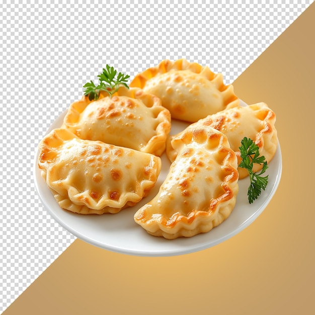 Pierogi isolated on white background