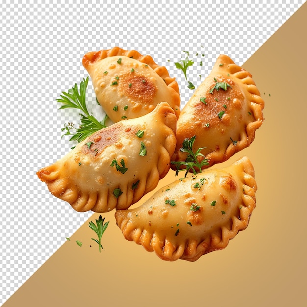 PSD pierogi isolated on white background