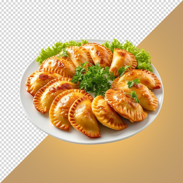 PSD pierogi isolated on white background