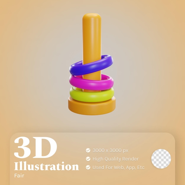 Pierścionek Ilustracja 3d