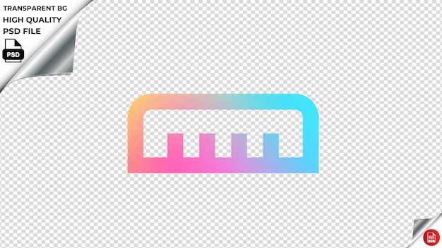 PSD pierwsza linia pozioma ikona wektora tęcza kolorowe psd przezroczyste