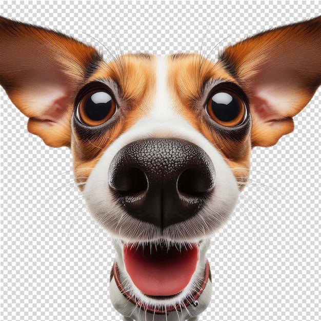 PSD pies z wyciągniętym językiem, a obraz pokazuje jego język