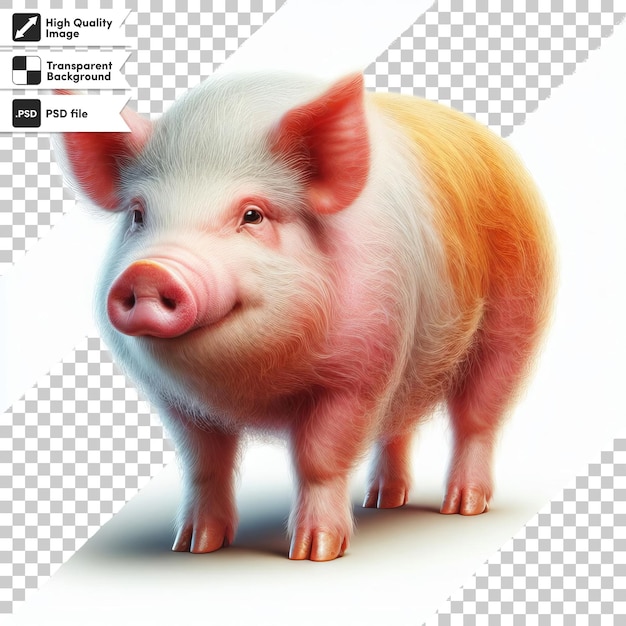 PSD a pig that is on a screen with the words quot pig quot on it