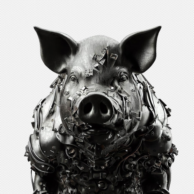 Pig wearing armor