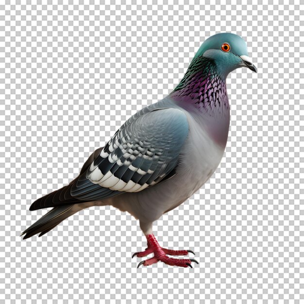 PSD 透明な背景に孤立したハトの鳥