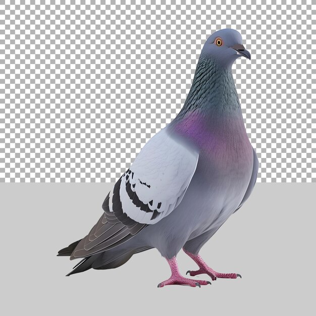 Pigeon on transparent background ai generated