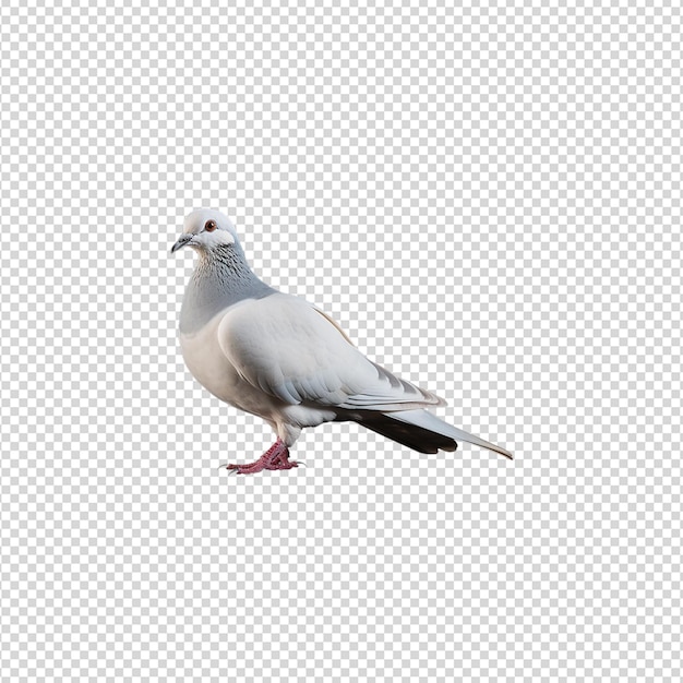 PSD pigeon on white