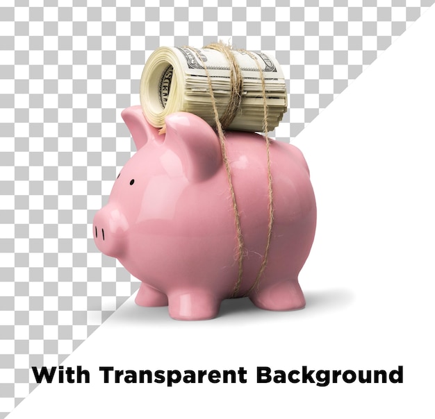 Piggy bank geïsoleerde PNG PSD op doorzichtige achtergrond