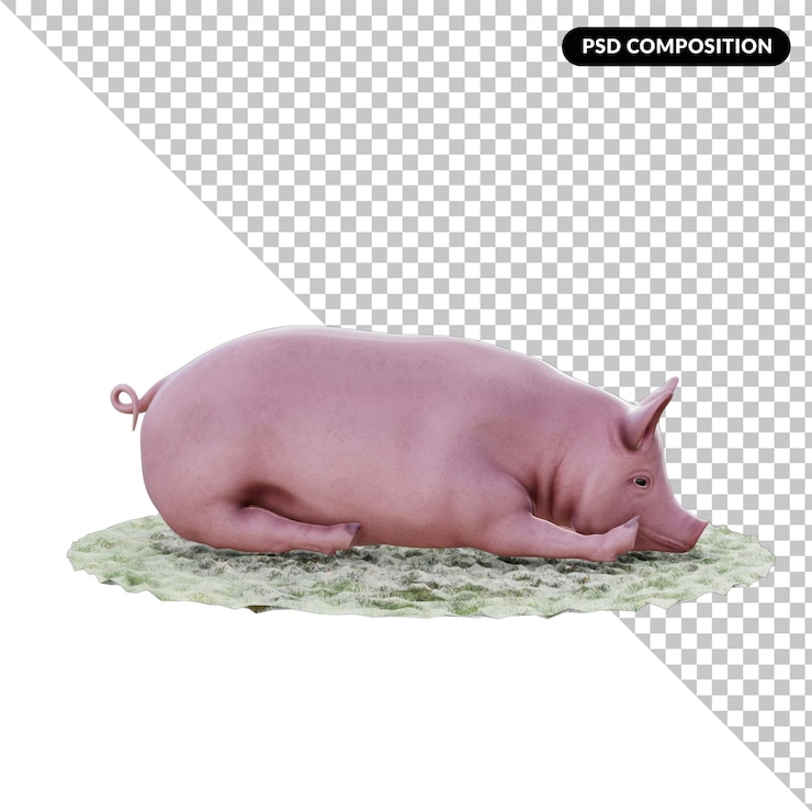 PSD piggy illustration isolated 3d