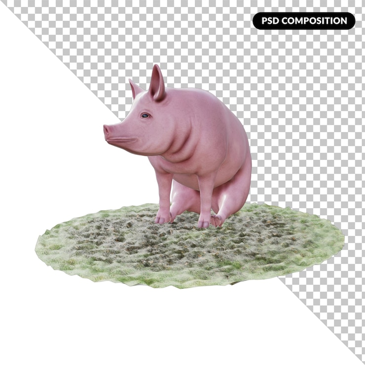 PSD piggy illustration isolated 3d