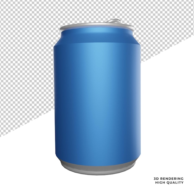 Pij sodę świeżą boczną ikonę renderowania 3d z przezroczystym tłem