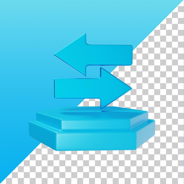 Pijl met podiumpictogrammen voor ux ui web mobiele apps