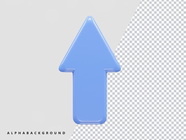 Pijl pictogram 3D-rendering vector illustratie transparant element