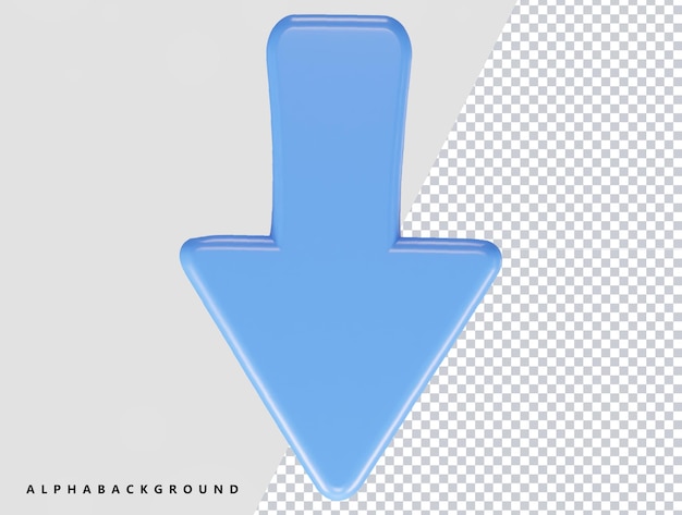 Pijlpictogram 3D-rendering vectorillustratie