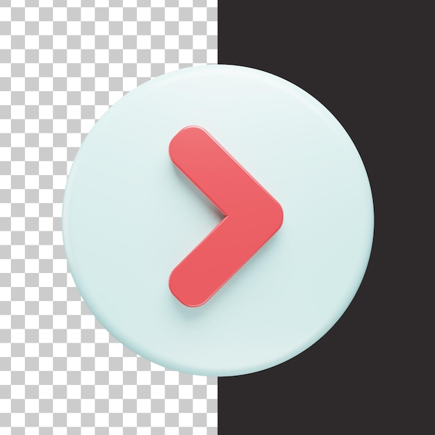 Pijlpictogram in 3D-rendering