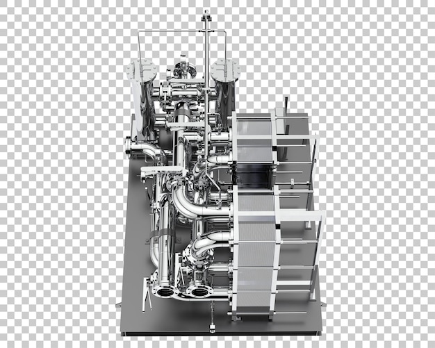 Pijp montage geïsoleerd op transparante achtergrond 3D-rendering illustratie