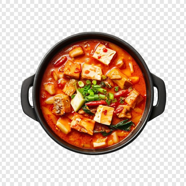 Pikantne tofu i gulasz warzywny w czarnej misce