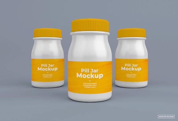 Pil fles mockup geïsoleerd ontwerp