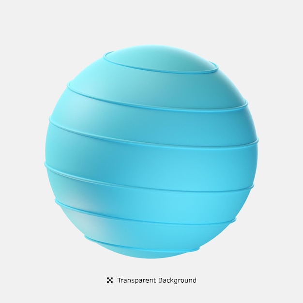 Pilates ball 3d icon illustration