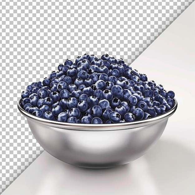 PSD pile of blueberries on clear background