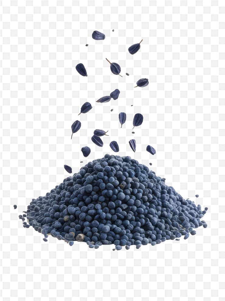 PSD a pile of blueberries with a pile of blueberries