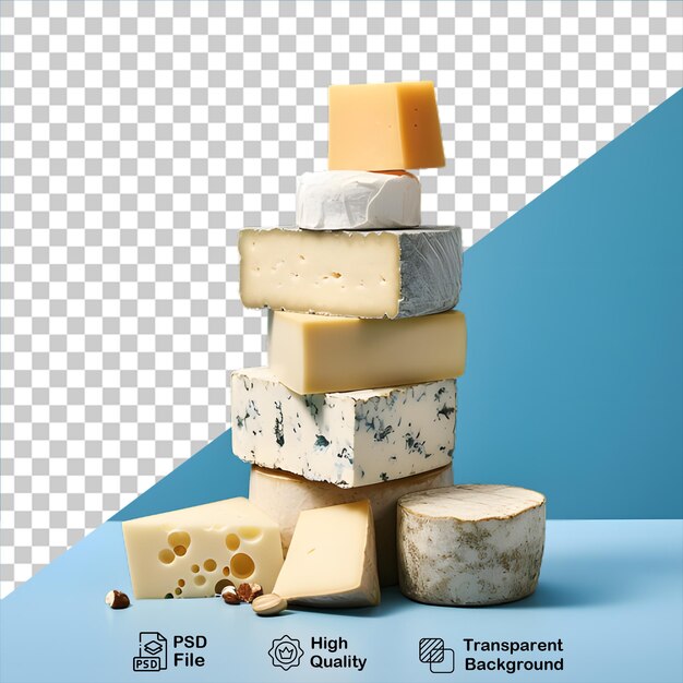 PSD a pile of cheese isolated on transparent background include png file