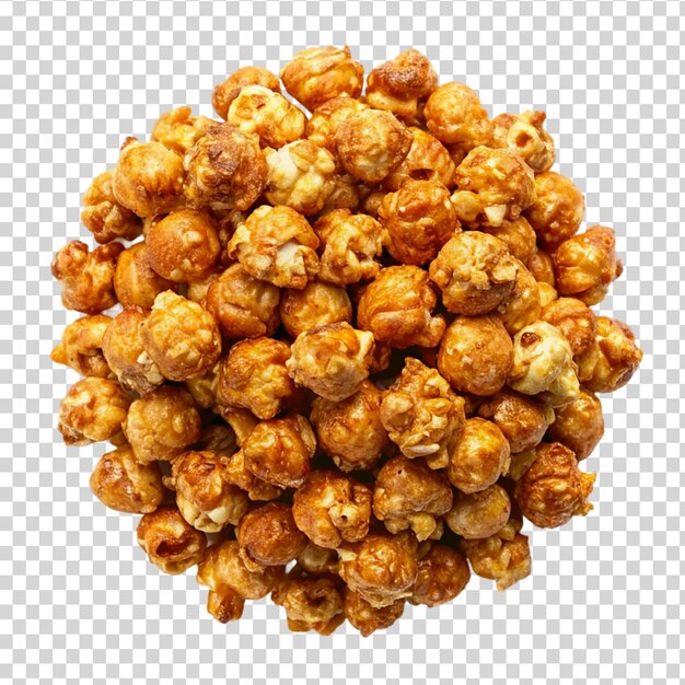 PSD pile of cheese popcorn on transparent background