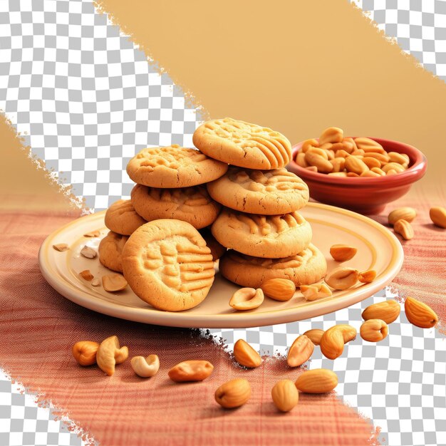 PSD a pile of cookies with a picture of peanuts on it