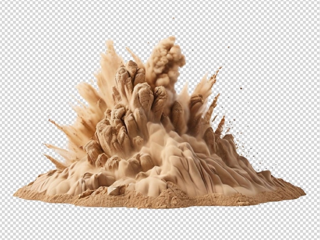 PSD pile desert sand explosion png transparent