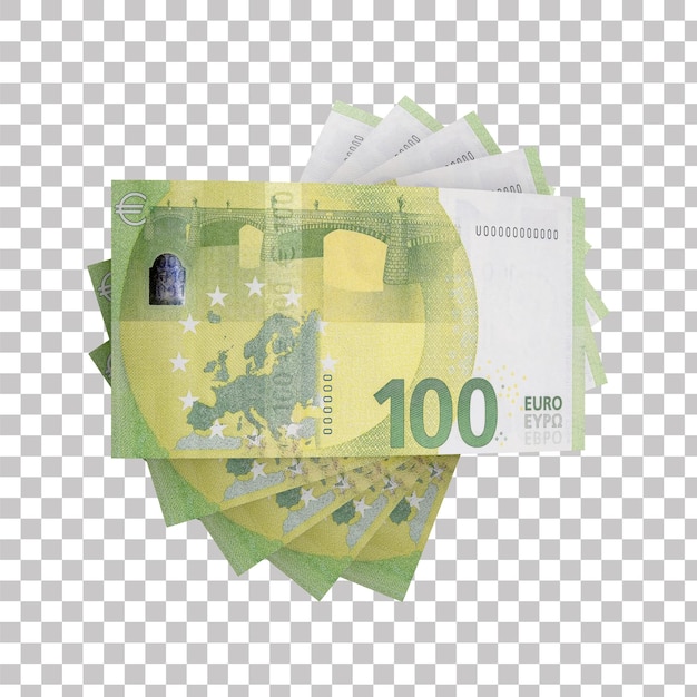 pile of euro banknotes close-up view