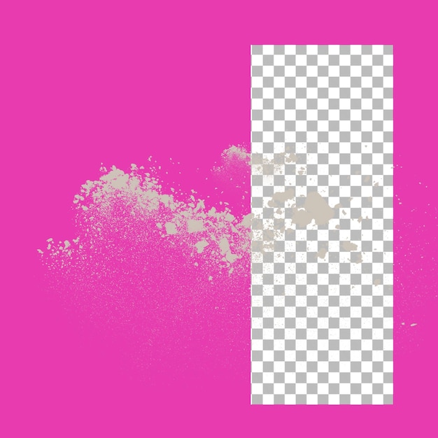 PSD pile of flour isolated on transparent background