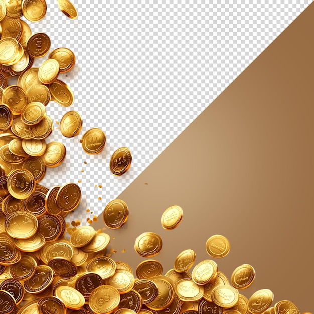 PSD a pile of gold beat coins