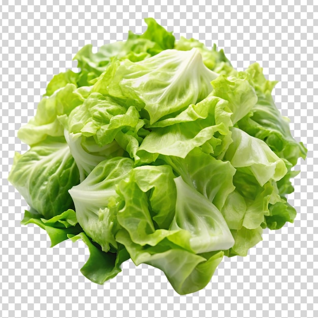 PSD a pile of green lettuce on transparent background