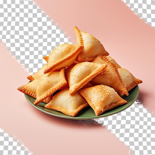 PSD pile of mini chebureks on transparent background