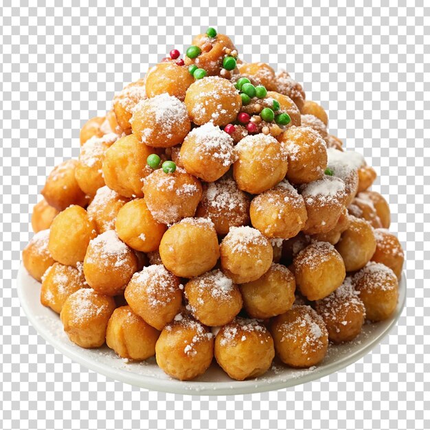 A pile of motichoor laddu on transparent background