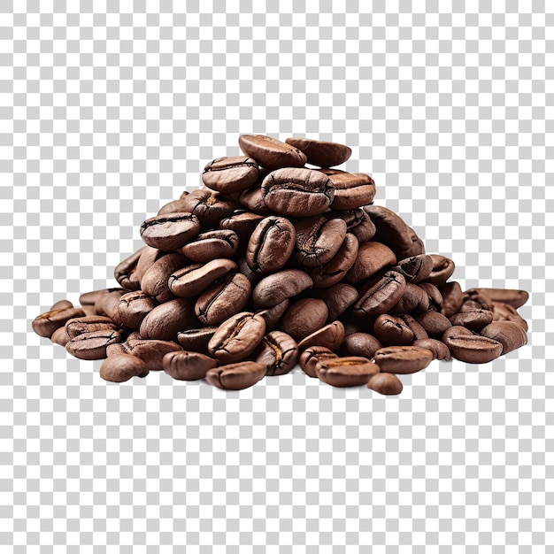 PSD a pile mountain of coffee black beans on top view