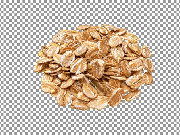 PSD pile of oats flakes isolated on transparent background