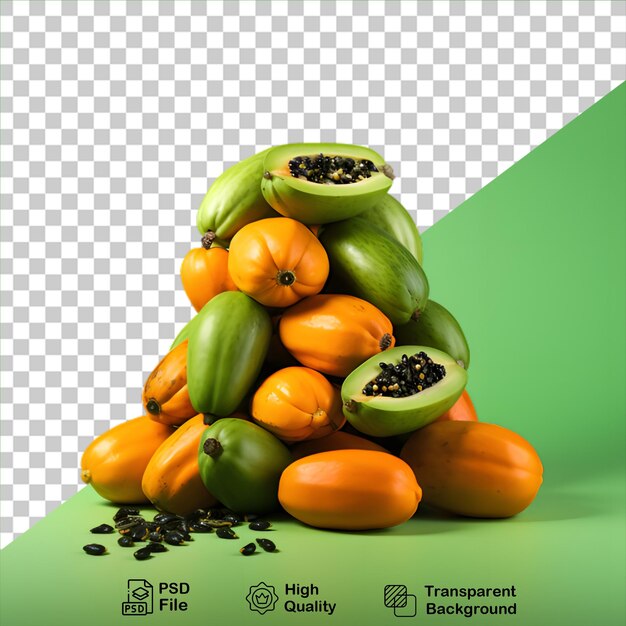 PSD a pile of papaya isolated on transparent background include png file