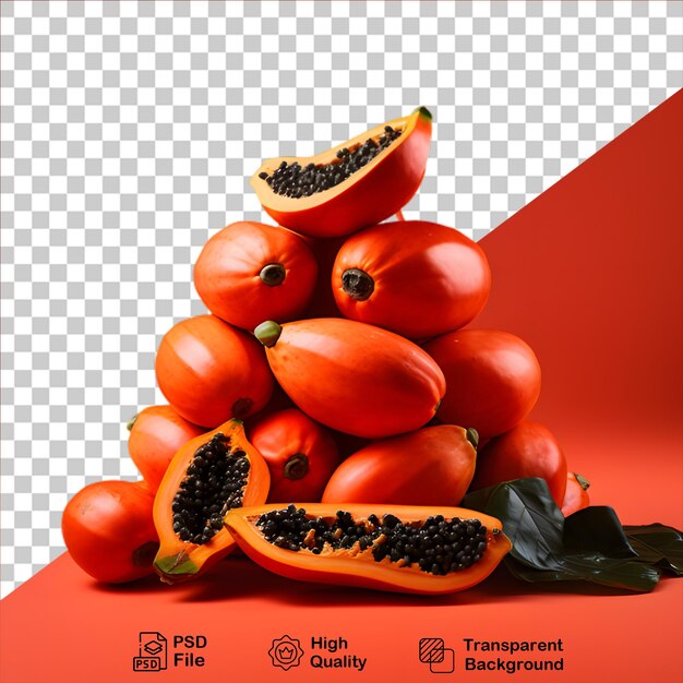 PSD a pile of papaya isolated on transparent background include png file