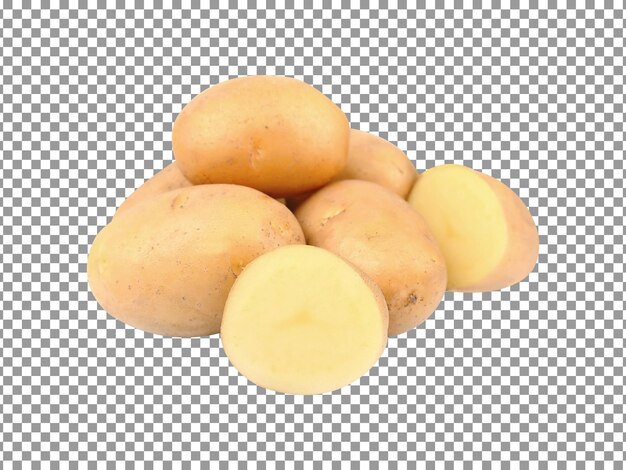 PSD pile of potatoes isolated on transparent background