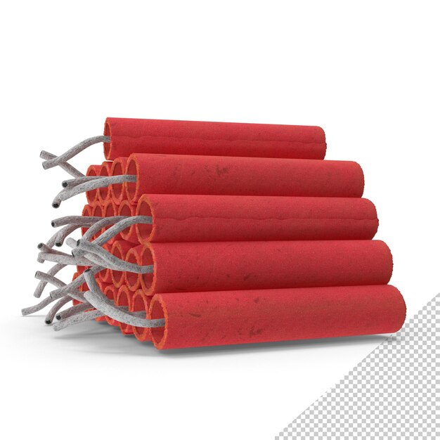 PSD pile of red firecrackers png