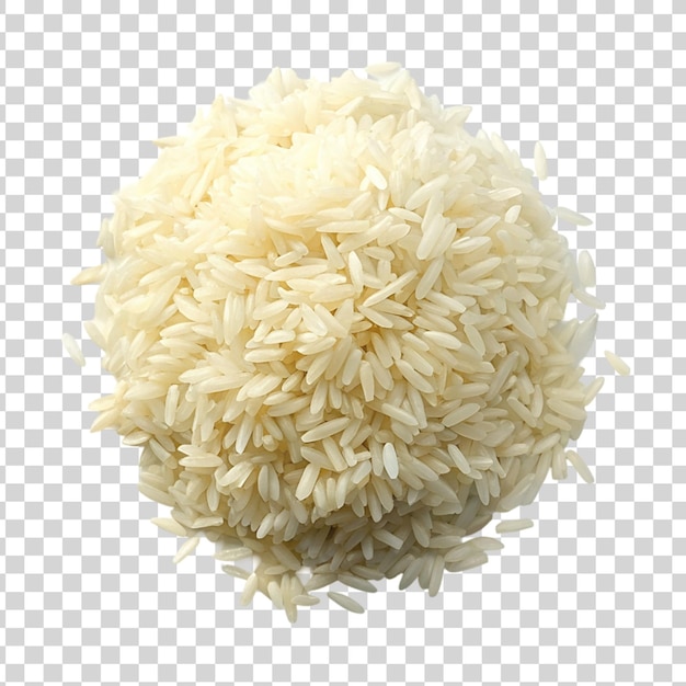 PSD pile of uncooked rice isolated on transparent background