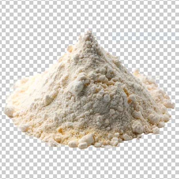 PSD pile of wheat flour isolated on transparent background