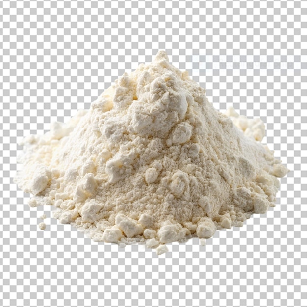 PSD pile of wheat flour isolated on transparent background