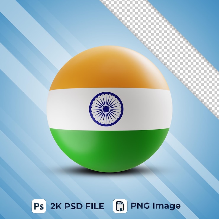 Piłka z flagą Indii.