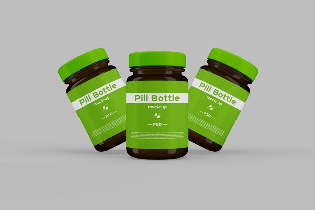 Pill bottle mockup