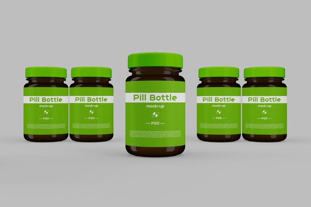 Pill bottle mockup