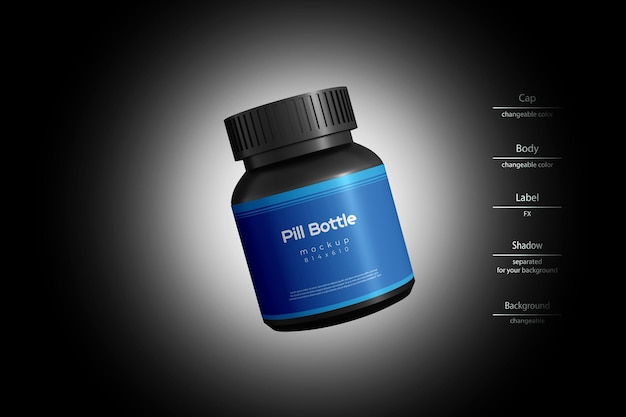 PSD pill bottle mockup