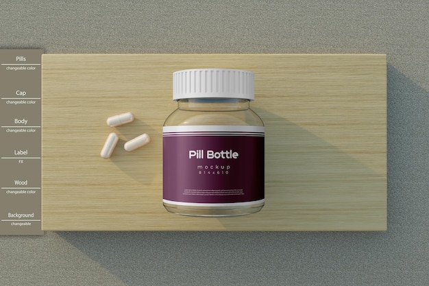 Pill bottle mockup