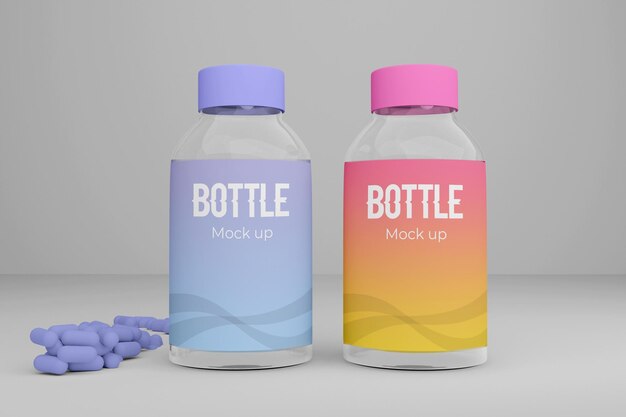 PSD pill bottle mockup